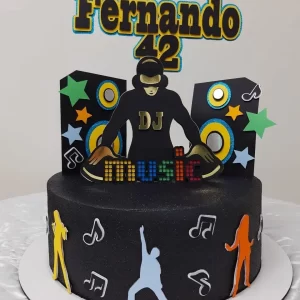 Topo de Bolo DJ Studio para festa de aniversário e decoração temática