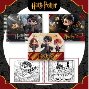 Arquivo digital em PDF de livro para colorir Harry Potter, caderno de pintar para imprimir.
