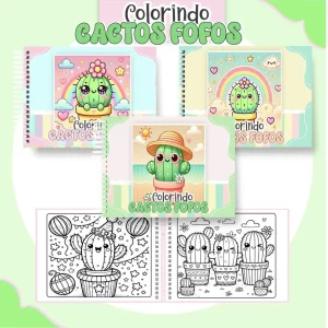 Livro de Colorir Cacto Para Pintar Pdf