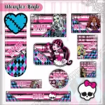 Tema Etiqueta Escolar Monster High