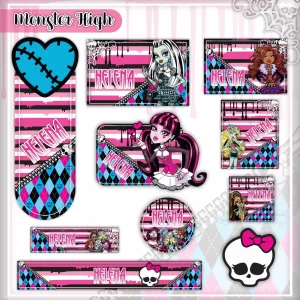 Tema Etiqueta Escolar Monster High