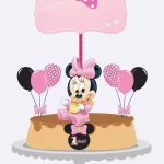 Tema Minnie Rosa Topo de Bolo Studio