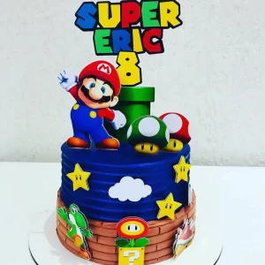 Topo de Bolo Mario Bros Studio – Arquivo digital para festa infantil e decoração de bolo