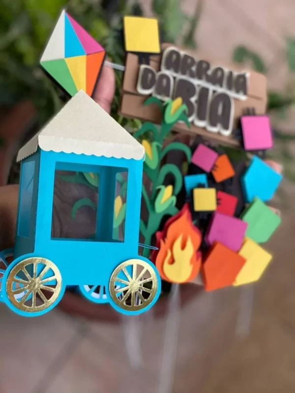 Tema Topo de Bolo Arraiá Studio