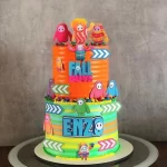 Tema Topo de Bolo Fall Guys Studio