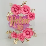 Tema Topo de Bolo Flores Studio