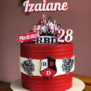Tema Topo de Bolo Rebeldes Studio para festa temática