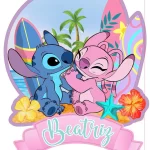Tema Topo de Bolo Stitch e Angel Studio