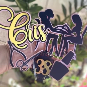 Tema Topo de Bolo de Manicure Studio para festa temática