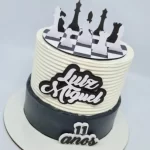 Tema Topo de Bolo de Xadrez Studio