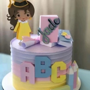 Topo de Bolo ABC Feminino Studio – Arquivo digital para festa infantil e decoração de bolo