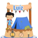 Topo de Bolo Acampamento Para Imprimir