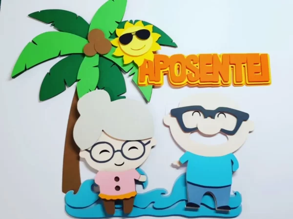 Topo de Bolo Aposentei Para Imprimir Studio