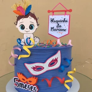 Topo de Bolo Carnaval Infantil Studio para festa temática