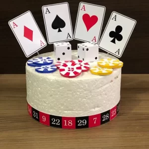 Topo de Bolo Cassino Para Imprimir Studio para festa temática