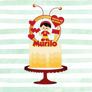 Topo de Bolo Chapolin Colorado Studio para festa de aniversário e decoração temática