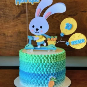 Topo de Bolo Coelhinho da Páscoa Studio para festa de aniversário e decoração temática
