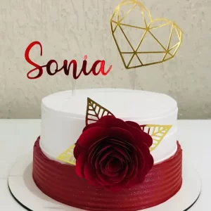 Topo de Bolo Coração Para Imprimir Studio para festa temática