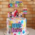 Topo de Bolo Deus e Bom Studio