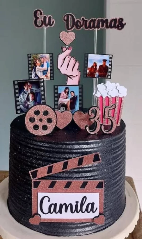 Topo de Bolo Dorama Para Imprimir Studio