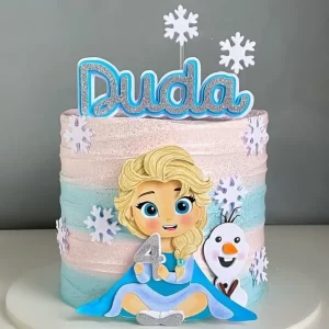 Topo de Bolo Elsa Frozen Studio para festa de aniversário e decoração temática