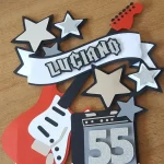 Topo de Bolo Guitarra Para Imprimir