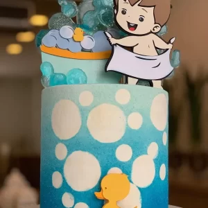 Topo de Bolo Hora do Banho Studio para festa temática infantil