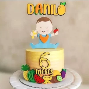 Topo de Bolo Introdução Alimentar Studio para festa de aniversário e decoração temática