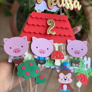 Topo de Bolo Lobo Mau Studio para festa de aniversário e decoração temática