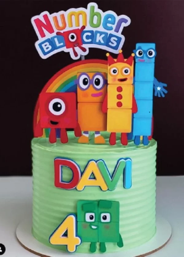 Topo de Bolo Numberblocks Para Imprimir