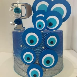 Topo de Bolo Olho Grego Studio para festa de aniversário e decoração temática