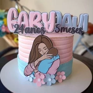 Topo de Bolo Para Mãe Studio para festa de aniversário e decoração temática