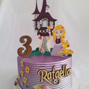 Topo de Bolo Rapunzel Studio para festa de aniversário e decoração temática