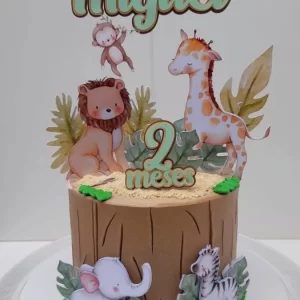 Topo de Bolo Safari Studio – Arquivo digital para festa infantil e decoração de bolo