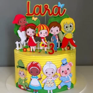 Topo de Bolo Sítio do Picapau Amarelo Studio para festa infantil temática
