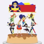 Topo de Bolo Super Hero Girls Studio