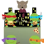 Topo de Bolo Tartarugas Ninja Studio