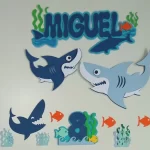 Topo de Bolo Tubarão Para Imprimir Studio