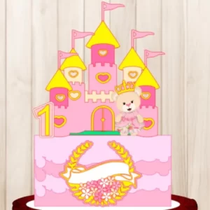 Topo de Bolo Ursinha Realeza Studio para festa infantil temática