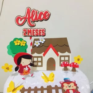 Topo de Bolo da Chapeuzinho Vermelho Studio para festa infantil temática