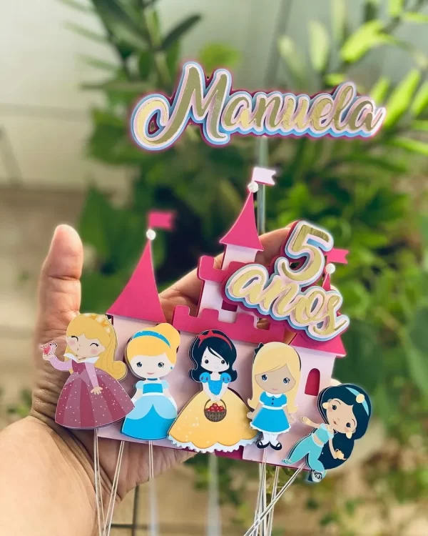 Topo de Bolo das Princesa Disney Studio