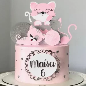 Topo de Bolo Gato Studio para festa de aniversário e decoração temática