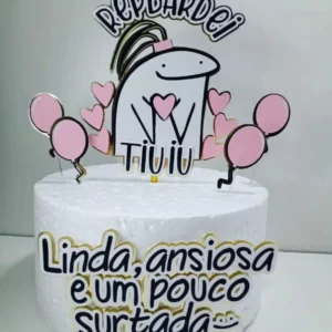 Topo de Bolo Rep Bardei Tiu Iu Studio para festa de aniversário e decoração temática