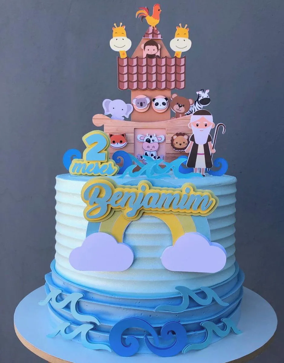 Topo de Bolo Arca de Noé