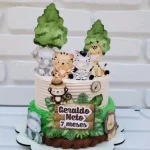 Topper de Bolo Safari Aquarela Studio