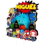 Topper de Bolo Super Heróis Studio