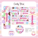 Volta as Aulas Etiqueta Escolar Donuts