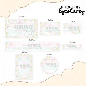 Volta as Aulas Etiqueta Escolar Flores