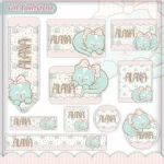 Volta as Aulas Etiqueta Escolar Gatinha