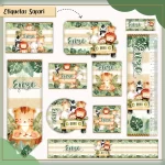 Volta as Aulas Etiqueta Escolar Safari